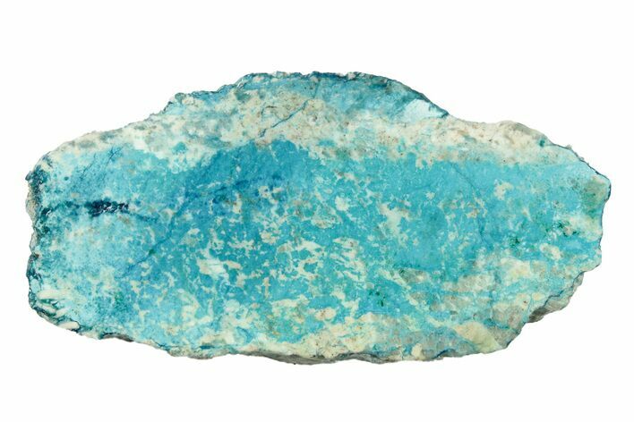 Polished Blue River Chrysocolla Slice - Arizona #240617